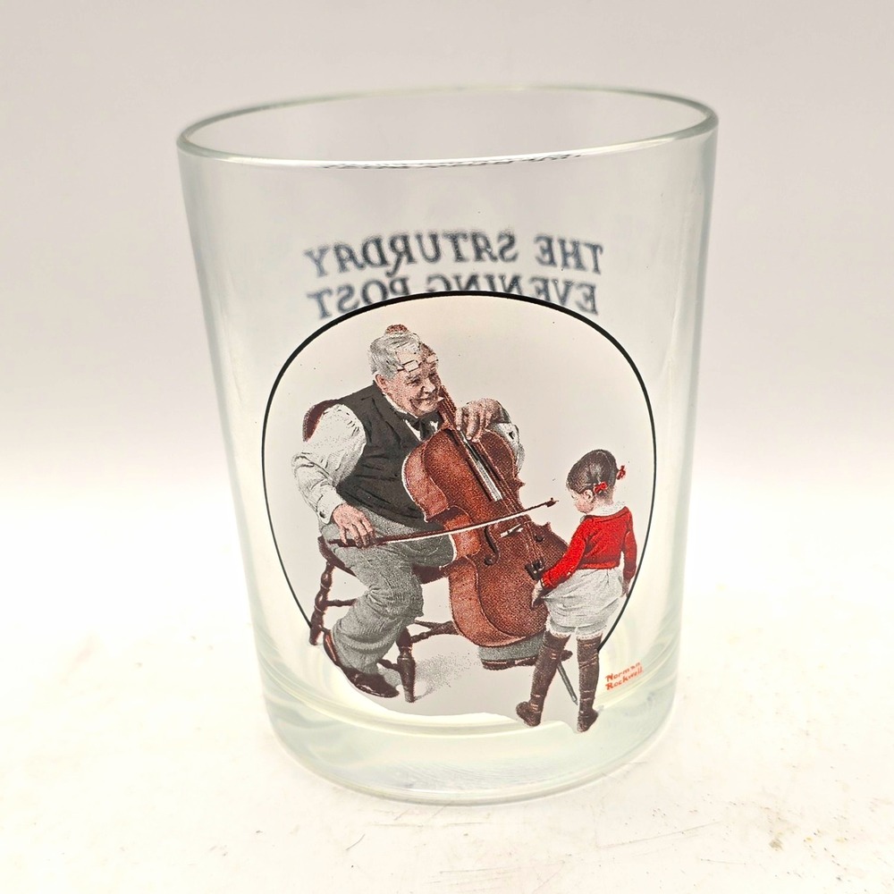 Norman Rockwell Saturday Evening Post Glassware A Meeting of Minds 2/3/1923